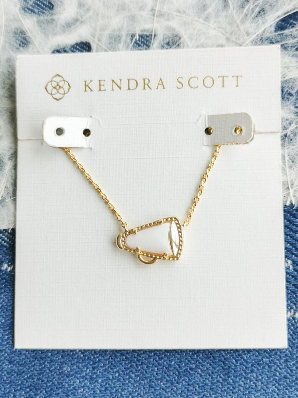Kendra Scott Cheer White Mother-of-Pearl Necklace NEW